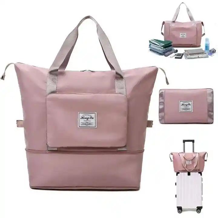 Waterproof Foldable Travel Bag -(  PINK )